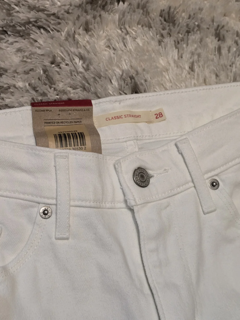 Levi's Women's White Straight-Leg Jeans